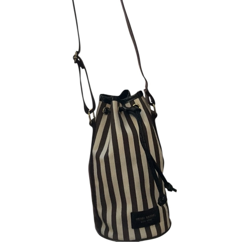 Henri Bendel STRIPE Bucket Wine Bag - Picture 5 of 8